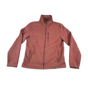 L.L.BEAN Fleece Jacket Mens Medium Burnt Orange Full Zip Outdoor Hiking